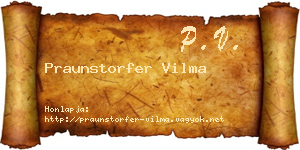 Praunstorfer Vilma névjegykártya